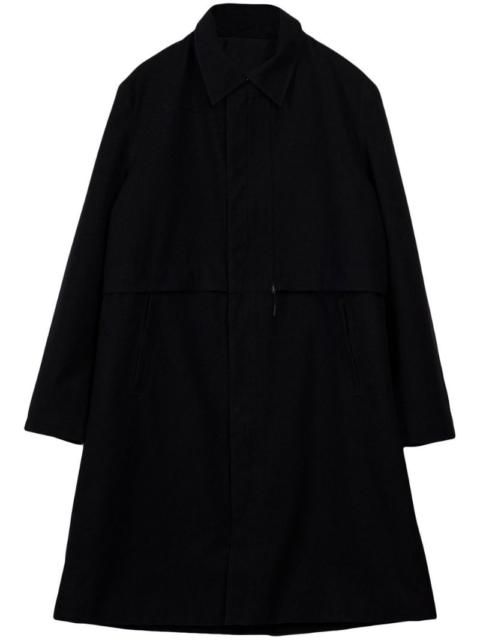 Y-3 pointed-collar single-breasted coat