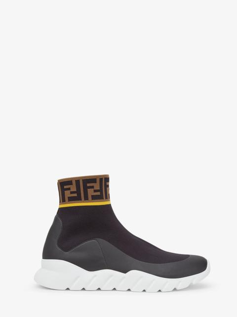 FENDI Black tech fabric high-tops