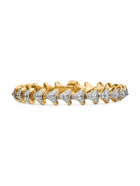 DAVID YURMAN Men's Armory Link Bracelet in 18K Yellow Gold - Diamond