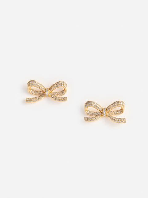 self-portrait Gold Bow Earrings