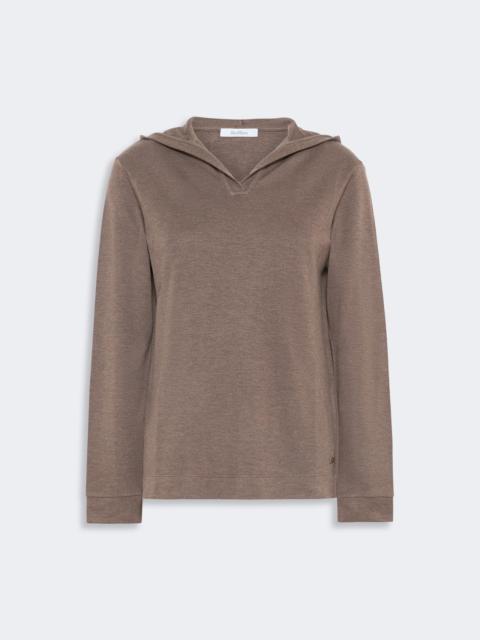 Max Mara COMICA Silk-blend jersey sweatshirt - MUD