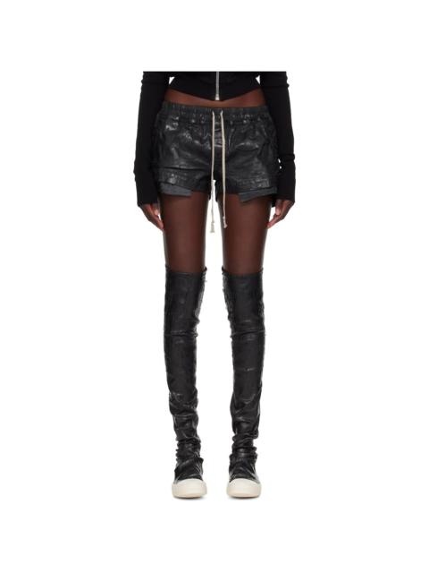 Rick Owens DRKSHDW Black Tower Fog Boxers Denim Shorts