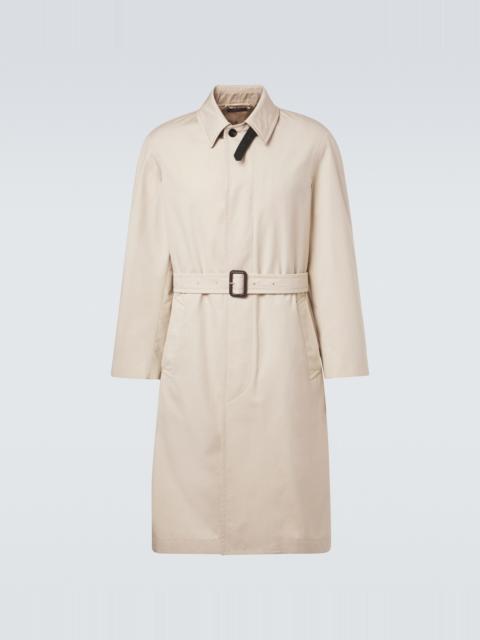 TOM FORD Cotton and silk wide-leg pants