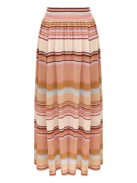 Zimmermann FAIRLIGHT STRIPED CIRCLE SKIRT