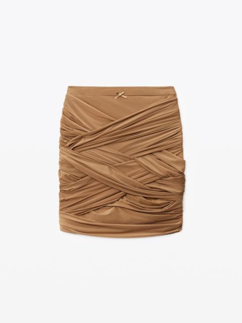 Alexander Wang RUCHED MINI SKIRT IN HOSIERY JERSEY