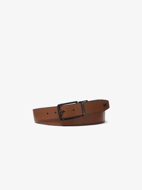 MICHAEL KORS Reversible Pebbled Leather Belt