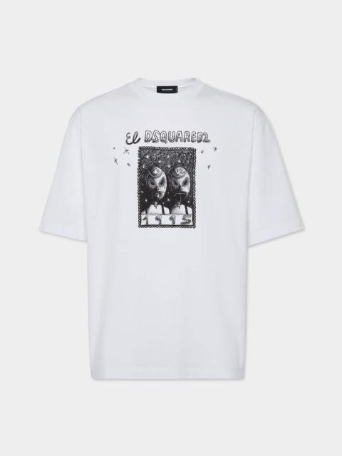 DSQUARED2 WASH LOOSE FIT CARTOON T-SHIRT