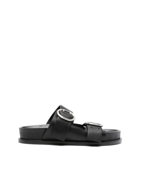 Jil Sander double-buckle leather sandals