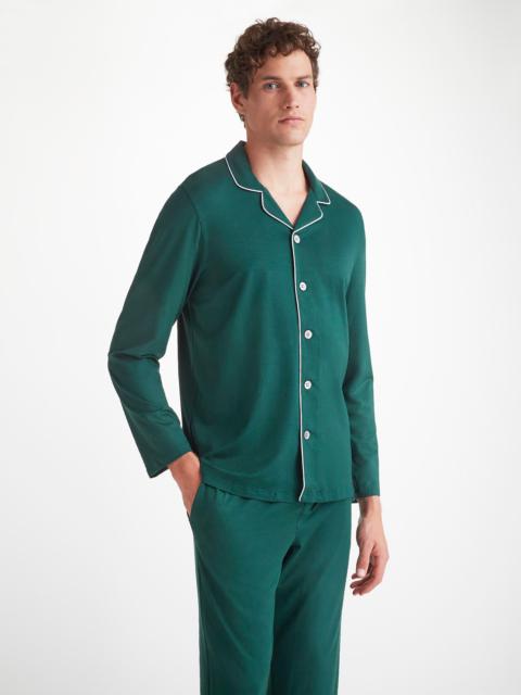 Derek Rose Men's Pajamas Basel Micro Modal Stretch Pine Green