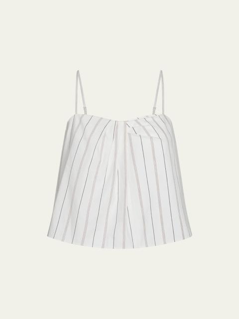 Stripe Draped Tank Top