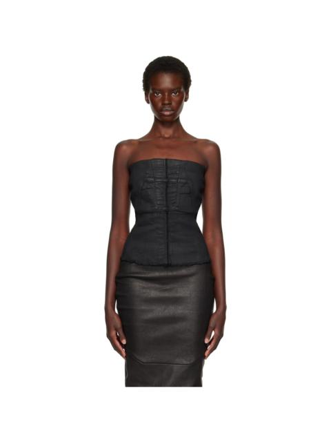 Rick Owens DRKSHDW Black Tower Washed Denim Tube Top