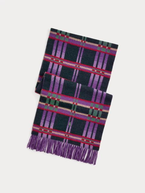 Polo Ralph Lauren Plaid Wool-Blend Jacquard Scarf
