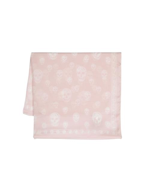 skull-print silk scarf