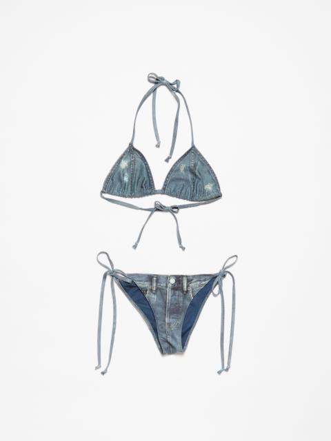 Printed bikini set - Denim Blue