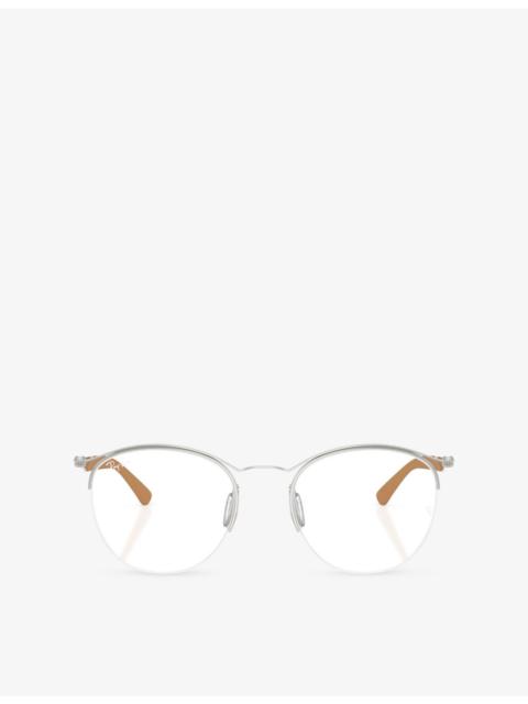 Ray-Ban RX7553 Round-Frame Metal Optical Glasses