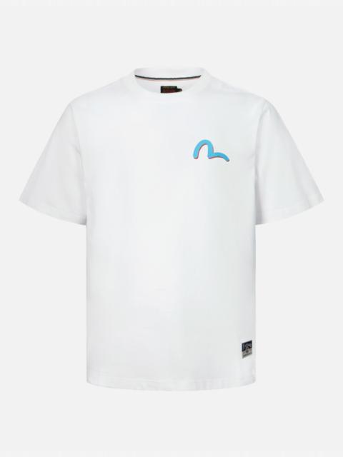 EVISU SEAGULL AND PLAYFUL GODHEAD PRINT REGULAR FIT T-SHIRT