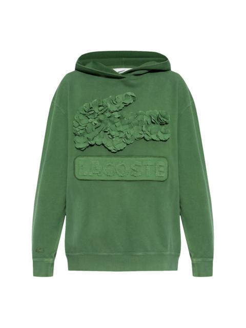 LACOSTE embroidered hoodie