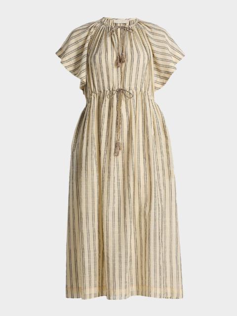 ULLA JOHNSON Ariane Striped Coverup Dress