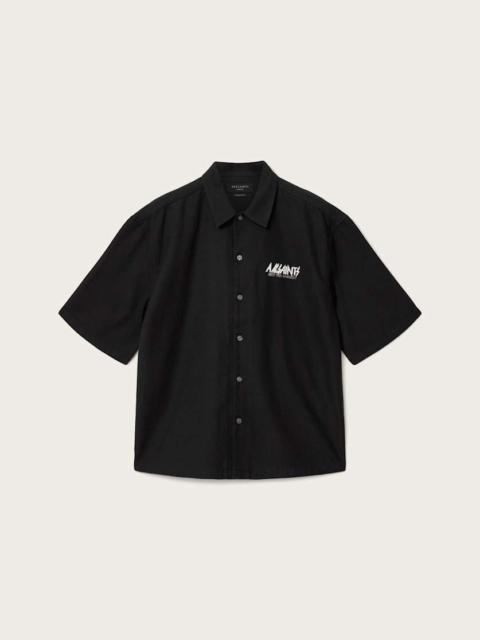 ALLSAINTS SYNTH SHORT SLEEVE OVERSIZED SHIRT