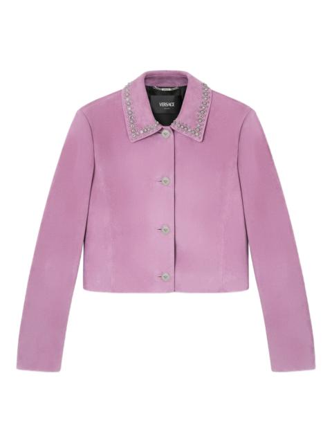 VERSACE Versace Embellished Suede Jacket