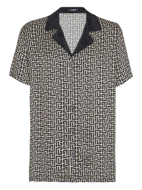 Balmain PB-monogram short-sleeve shirt