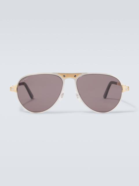Cartier Santos De Cartier aviator sunglasses
