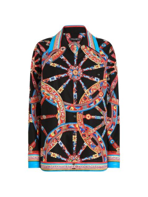 Dolce & Gabbana Carretto-print poplin hawaii shirt