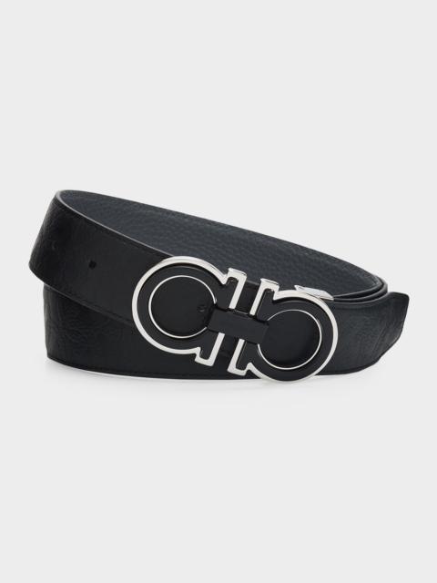 FERRAGAMO Men's Double Adjustable Leather Belt