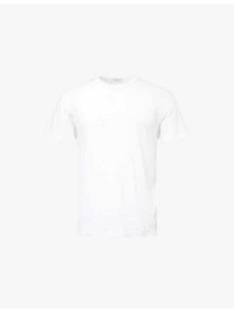 Sunspel Crewneck Short-Sleeve Pima-Cotton and Linen-Blend T-Shirt
