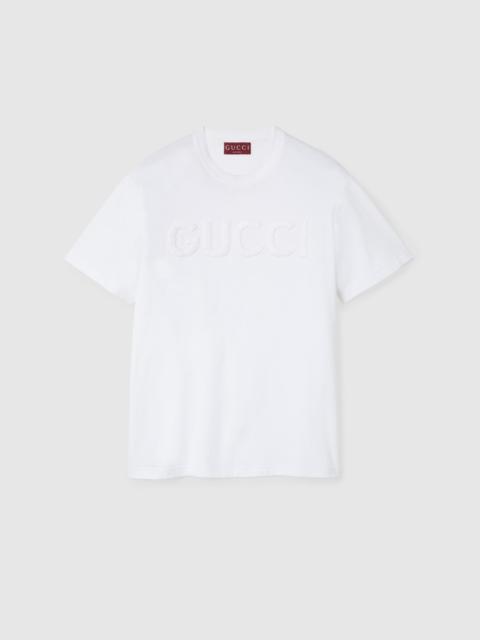 GUCCI Embroidered cotton jersey T-shirt