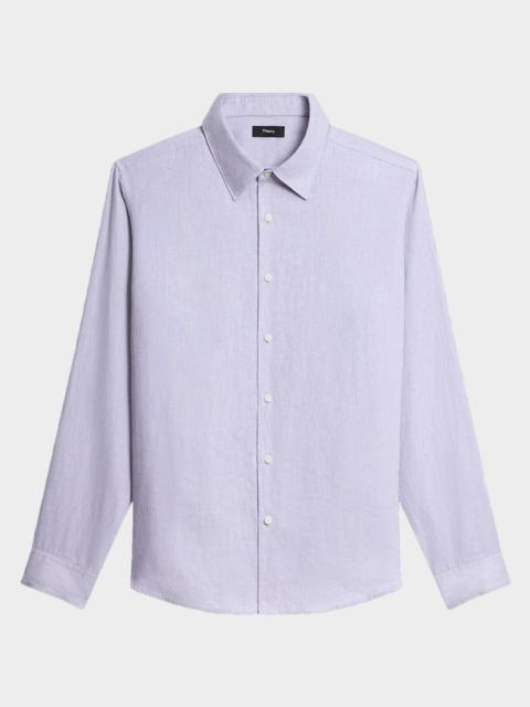 Theory Men's Solid Linen Sport Shirt
