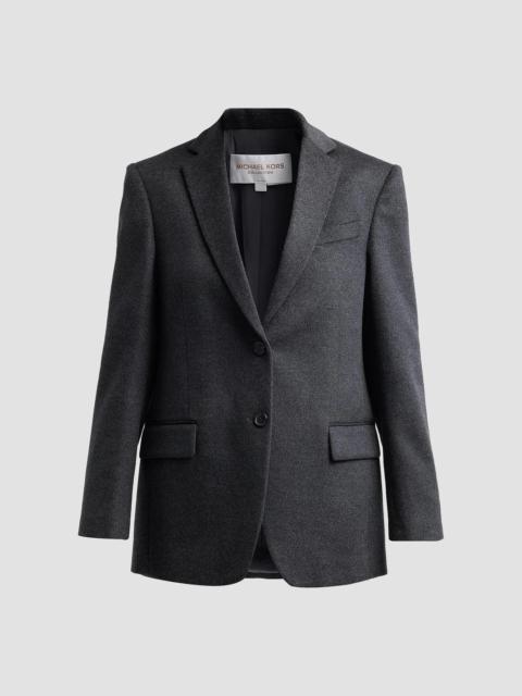 MICHAEL KORS COLLECTION Women's Nico Single-Breasted Blazer - Dark Graphite Melange