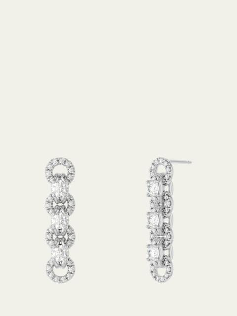 Spinelli Kilcollin 18K White Gold Lumia Diamond Tennis Earrings