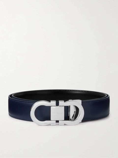 FERRAGAMO 3cm Gancini Reversible Leather Belt