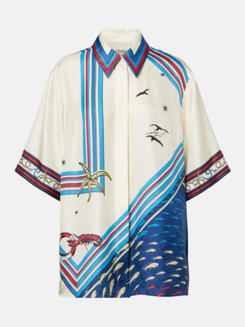 ALÉMAIS Printed silk satin shirt
