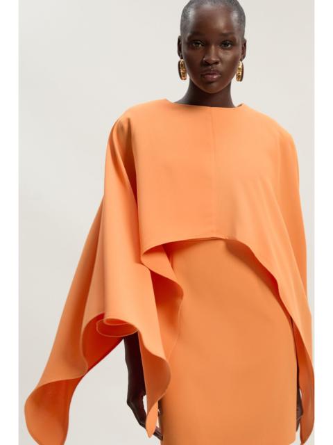 KAREN MILLEN Soft Tailored Cape Detail Mini Dress