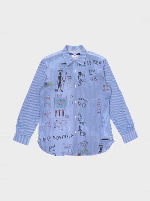 Junya Watanabe MAN BLUE STRIPED SHIRT - CAMO