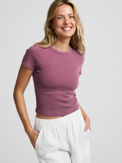 BEYOND YOGA On Repeat Rib Baby Tee