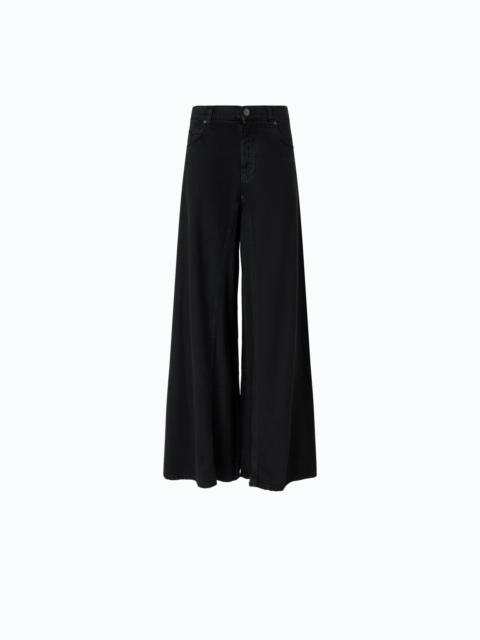 PINKO FLARED JEANS WITH SUPER WIDE LEG