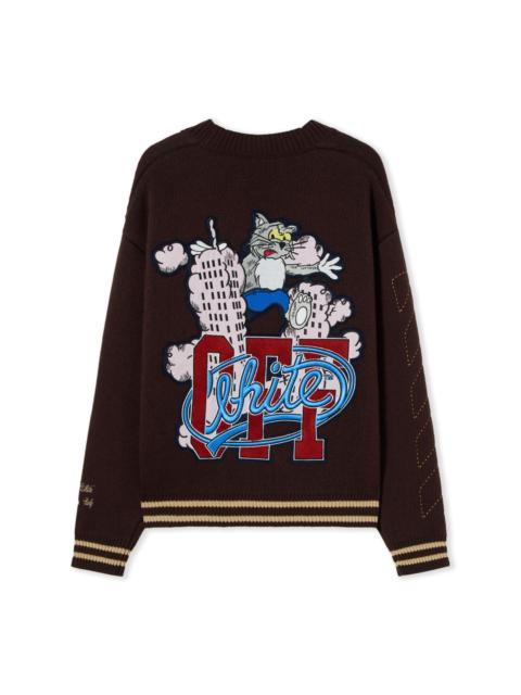 Off-White College Varsity Knit Cardigan