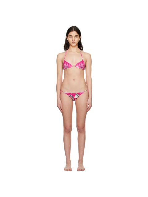Valentino Pink Self-Tie Bikini