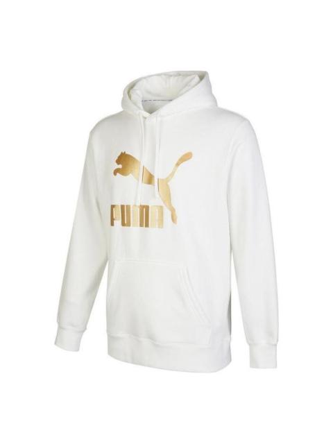 PUMA PUMA Classics Metallic Regular Fit Hoodie 'White' 537678-02