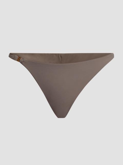 KIKI DE MONTPARNASSE Women's Athletic High-Leg Bikini Bottom - Smoke