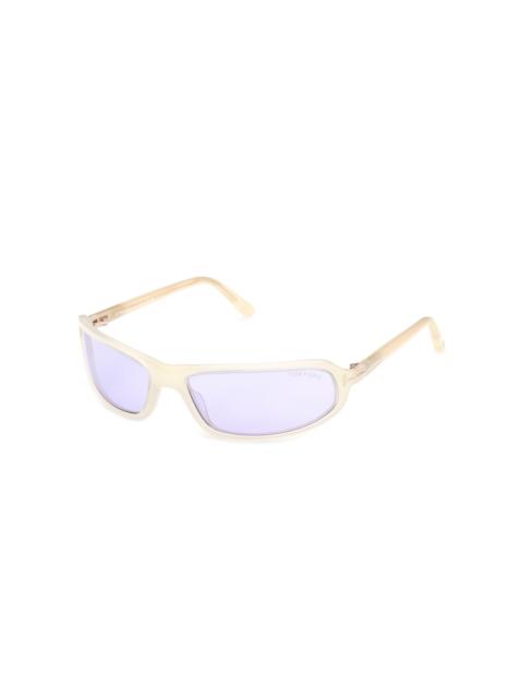 TOM FORD Addison Wrap-Frame Acetate Sunglasses