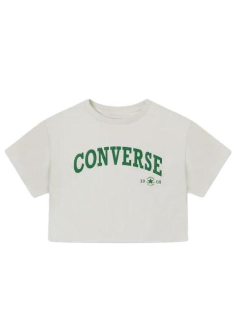 Converse (WMNS) 가로 레트로 척 압착 티셔츠 'Egret' 10026367-A03