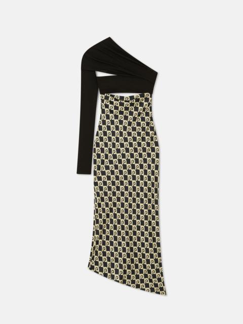 Nanushka Draped Silk And Mesh-Jersey Midi Dress