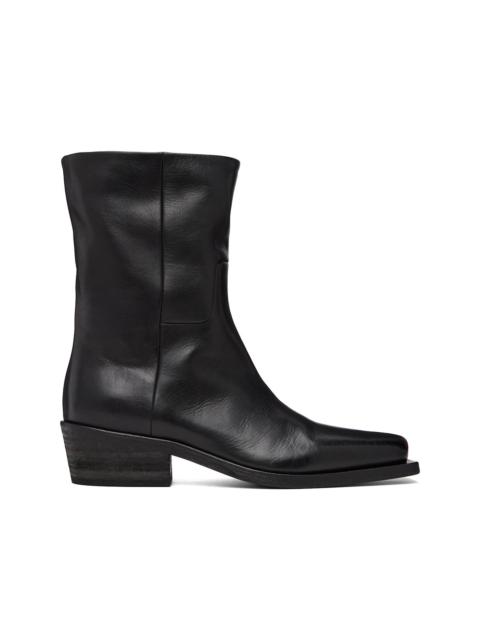 Marsèll Black Tex Soft Pebbled Leather Boots