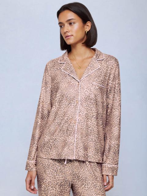 Splendid Natural Animal Long Sleeve Notch and Pant Set