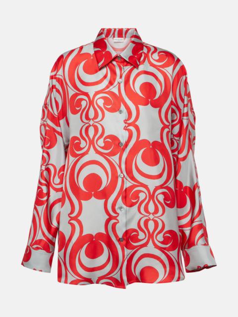 Dries Van Noten Printed silk twill shirt