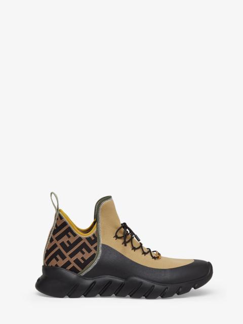 FENDI Multicolor tech knit high-tops